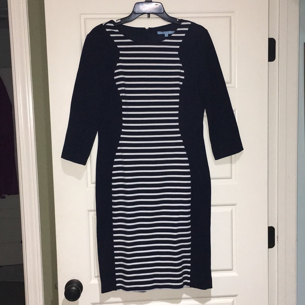 Antonio melani sheath dress colorblock 12 navy